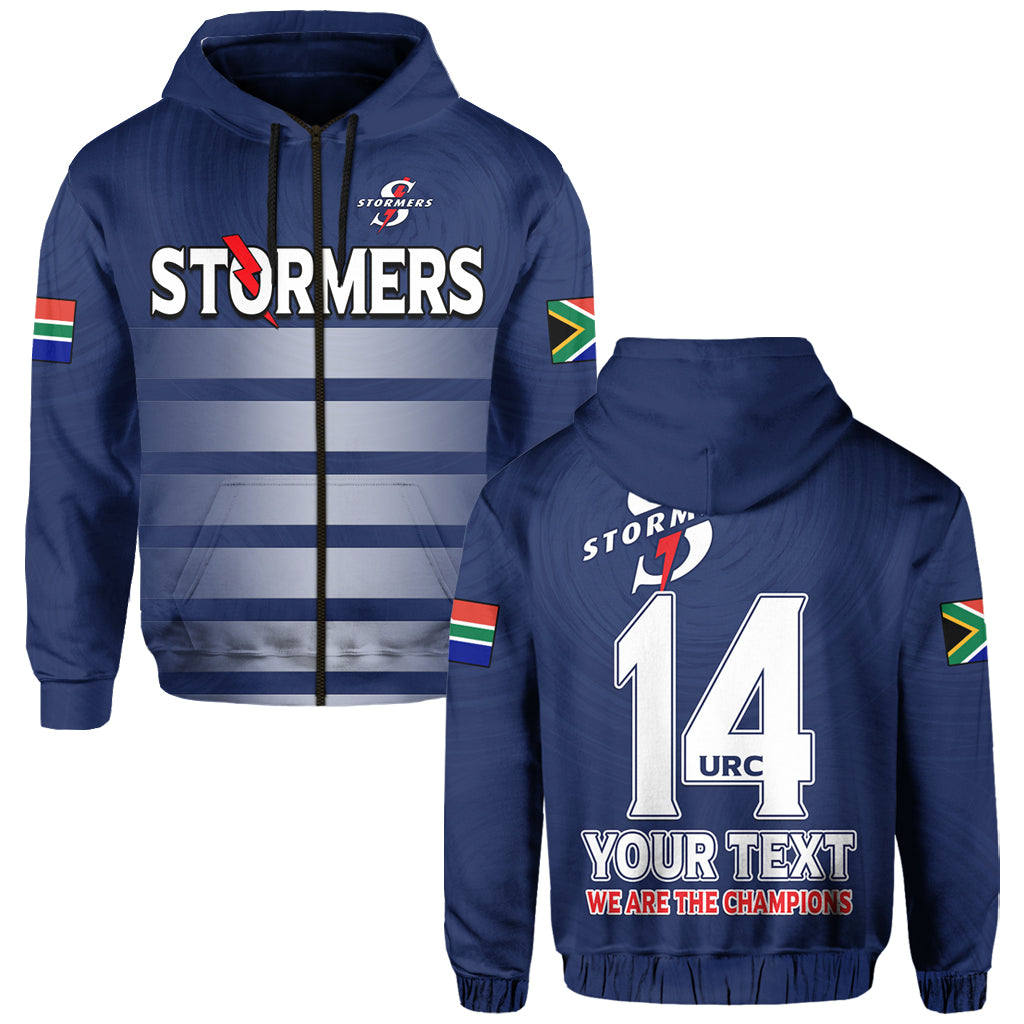 Custom Stormers South Africa Rugby Hoodie We Are The Champions URC Unity - Wonder Print Shop