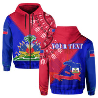Custom Haiti Hoodie Haiti Flag Dashiki Simple Style - Wonder Print Shop