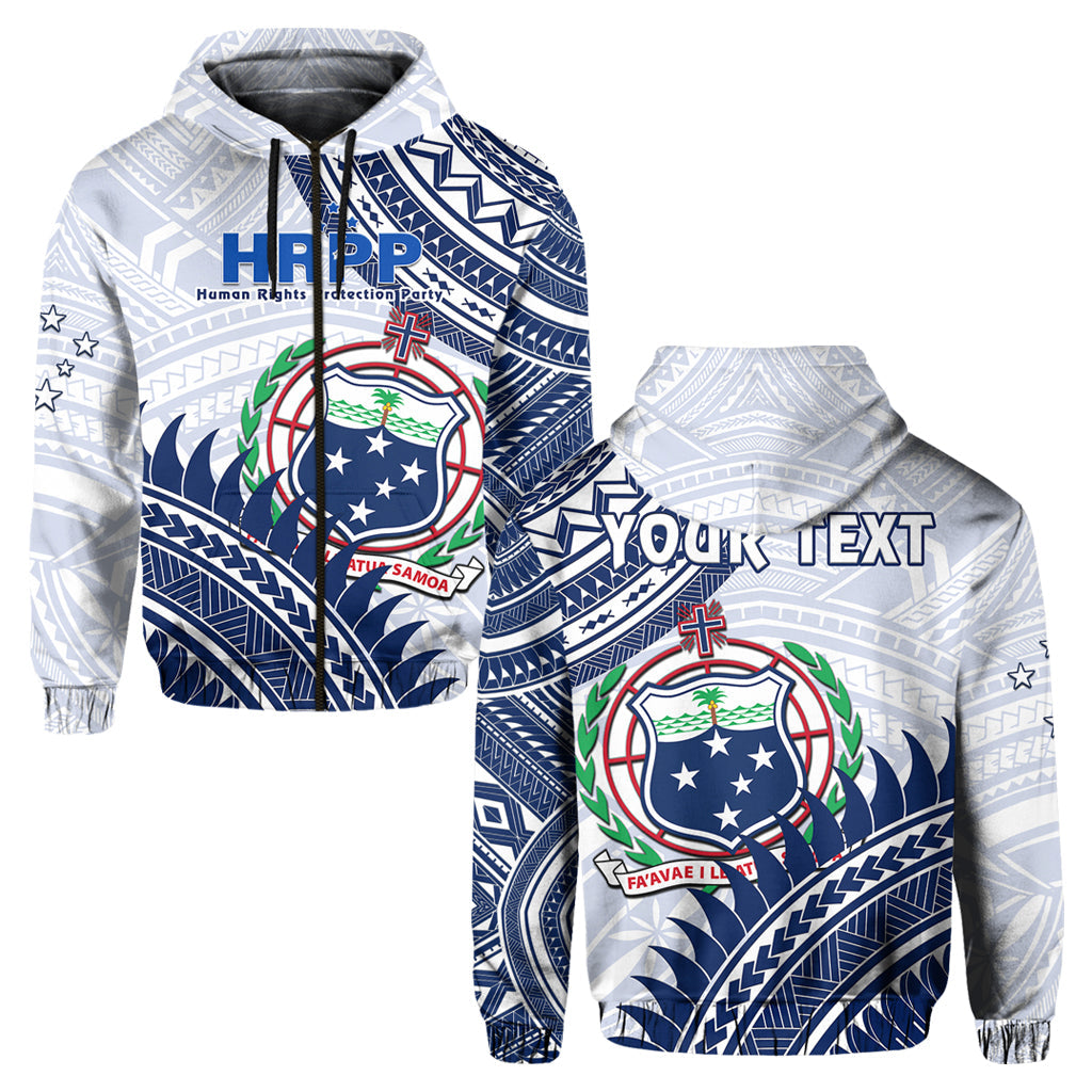 Custom Personalised HRPP Samoa Hoodie Samoan Coat Of Arms Polynesian Pattern - Wonder Print Shop