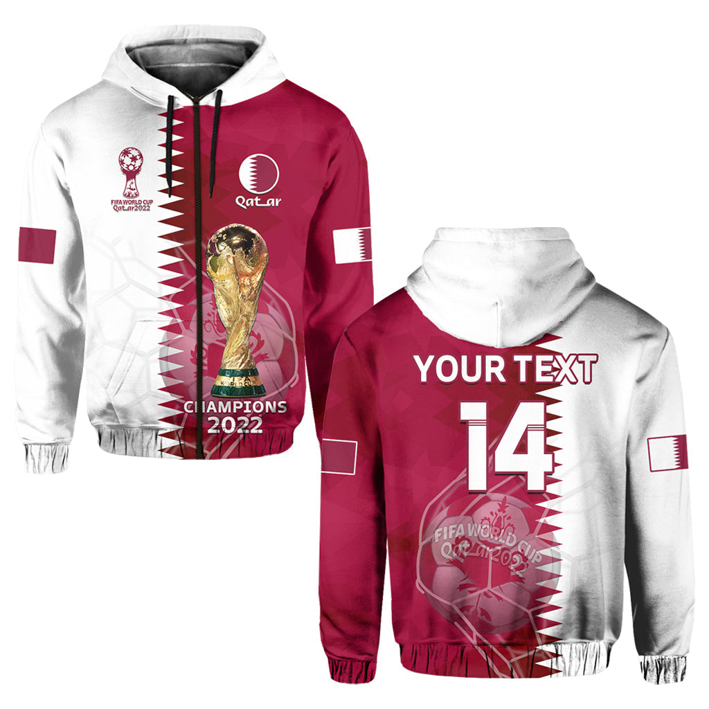 Custom Qatar Football Hoodie Annabi Champions Proud WC 2022 - Wonder Print Shop