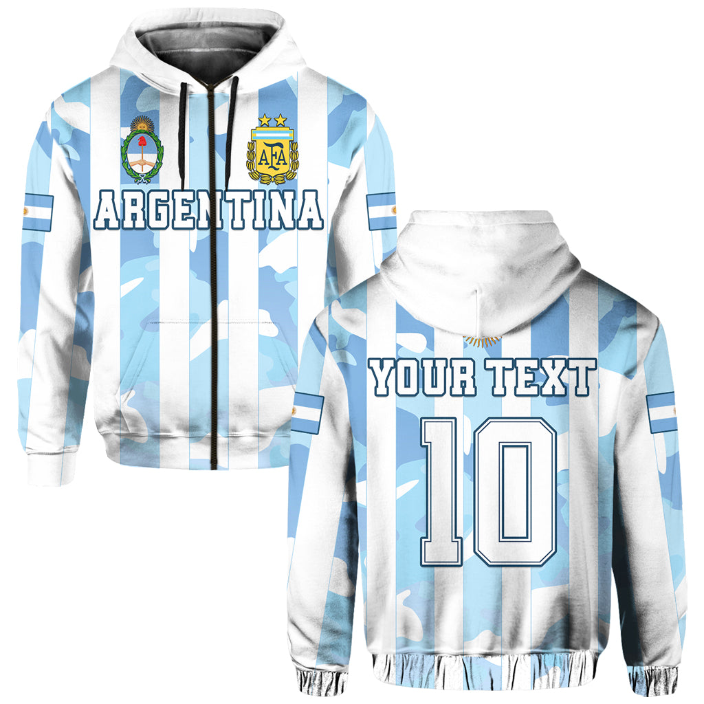 Custom Argentina Football Hoodie AFA Champions 2022 Sporty Style - Wonder Print Shop