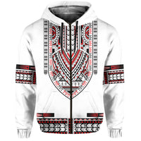 Custom Personalised Polynesian Hoodie Dashiki With Polynesian Tattoo Royal Version - Wonder Print Shop