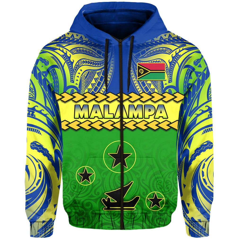 Malampa Province Hoodie Vanuatu Pig Tusk Polynesian Flag Style - Wonder Print Shop