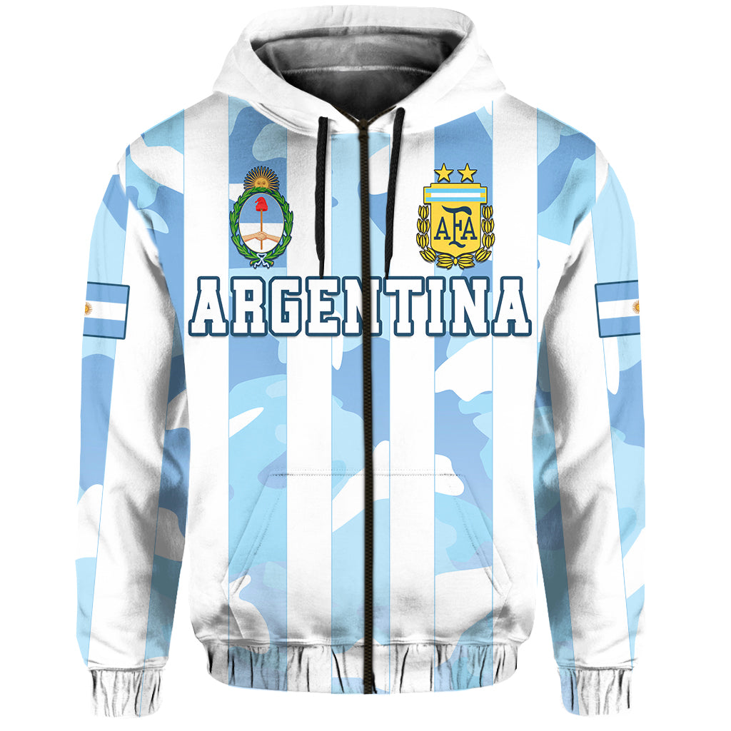 Custom Argentina Football Hoodie AFA Champions 2022 Sporty Style - Wonder Print Shop