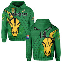 Custom South Africa Rugby Hoodie Bokke Springbok With African Pattern Stronger Together - Wonder Print Shop