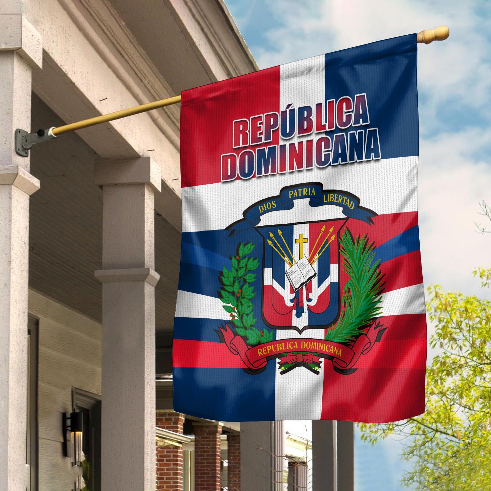 Dominican Republic Flag Dominicana Proud Style Flag LT13 - Wonder Print Shop