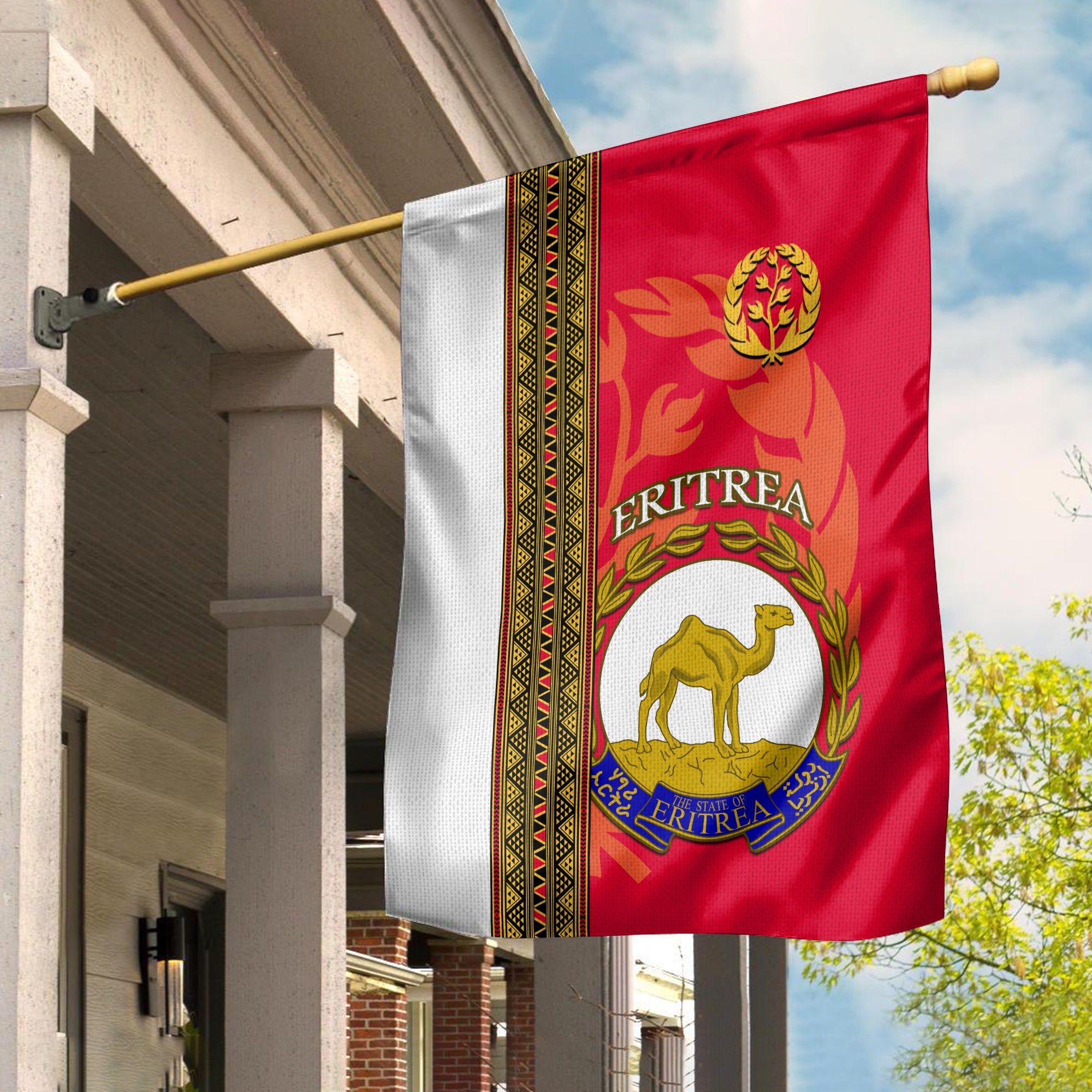 Eritrea Flag African Pattern Happy Independence Day Version White Ver.01 - Wonder Print Shop