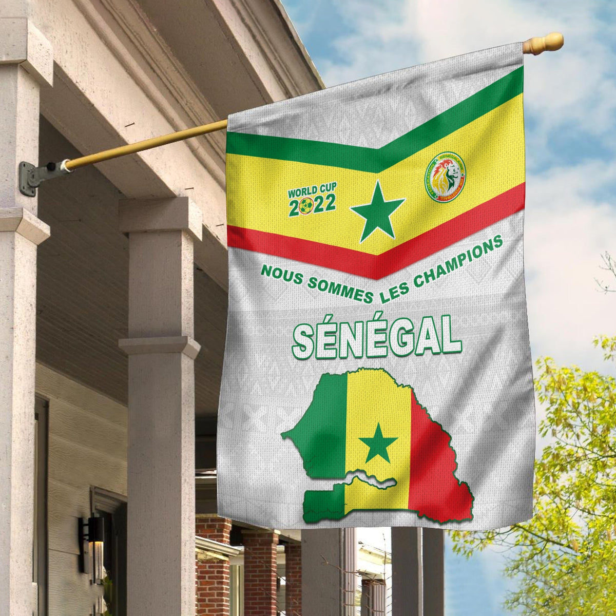 Senegal Football 2022 Flag Champion Teranga Lions Mix African Pattern LT13 - Wonder Print Shop