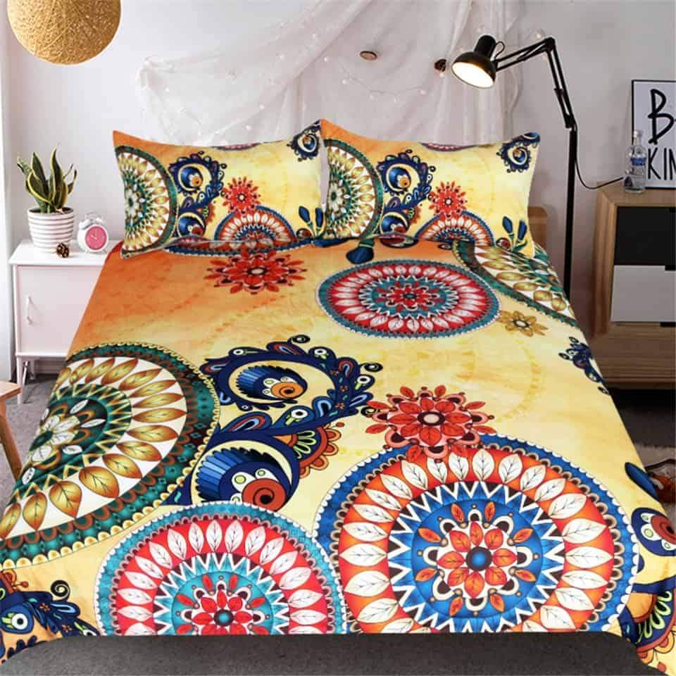 Mandala Flowers Native American Bedding Set LT10 - Wonder Print Shop