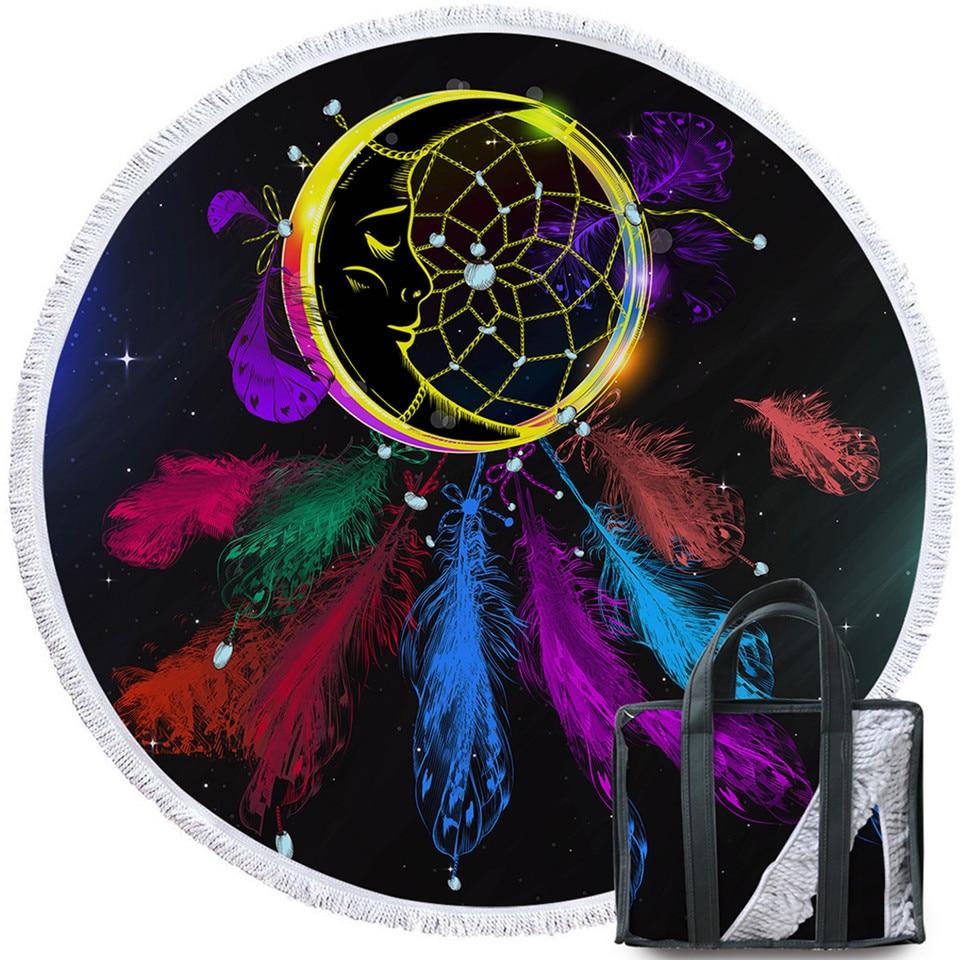 Colorful Dreamcatcher Native American Beach Towel LT10 - Wonder Print Shop