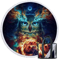 Nebowla Owl Tassels Native American Beach Towel LT10 - Wonder Print Shop