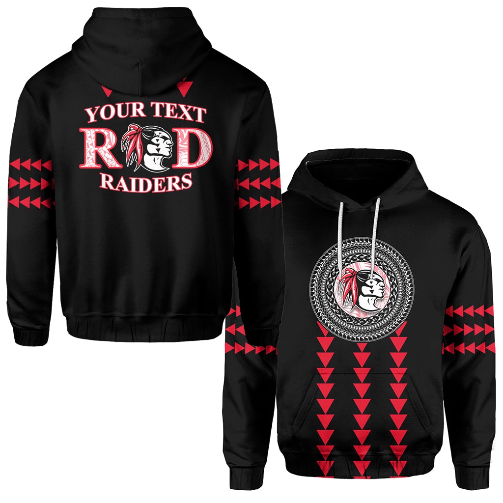 Custom Red Raiders Hoodie Kahuku School LT13 - Wonder Print Shop