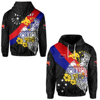 Black pullover hoodie with Central Province graphic on front and hood