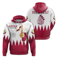 Custom Qatar Hoodie Happy National Day Style Flag LT13 - Wonder Print Shop