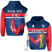 Custom France Football The Blues Hoodie Les Bleus Le Champion 2022 World Cup LT13 - Wonder Print Shop