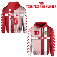 Custom Denmark Football Hoodie Come on Denmark Custom Text and Number LT13 - Wonder Print Shop