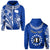 Custom Rarotonga Cook Islands Hoodie Turtle and Map Style Blue LT13 - Wonder Print Shop