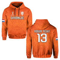 Custom Football Hoodie 2022 Soccer World Cup Oranje Champions LT13 - Wonder Print Shop