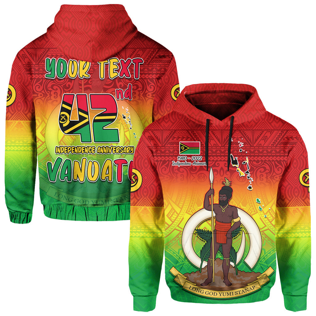 Custom Vanuatu Independence Day Hoodie 42nd Anniversary Yumi Yumi Yumi LT13 - Wonder Print Shop