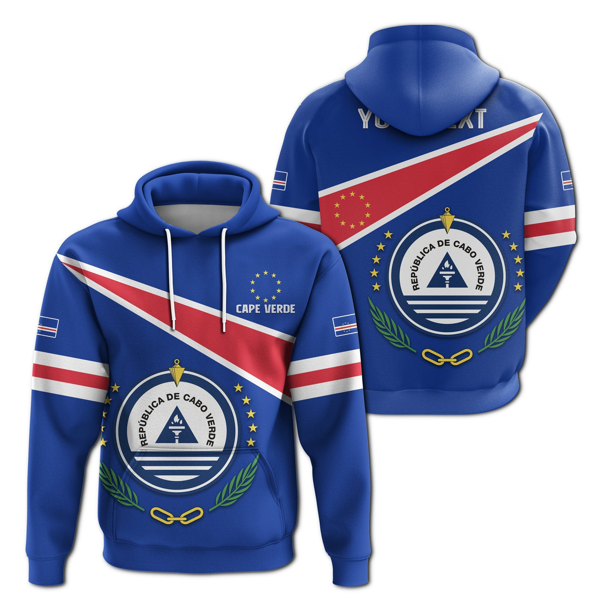 Custom Cape Verde Hoodie Flag Cape Verde Lovers LT13 - Wonder Print Shop
