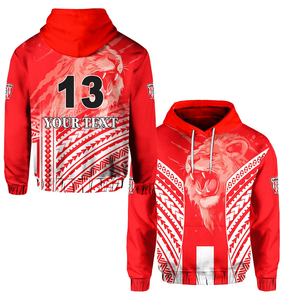Custom LABASA Football Hoodie Strong Lion Of Fiji Custom Text and Number LT13 - Wonder Print Shop