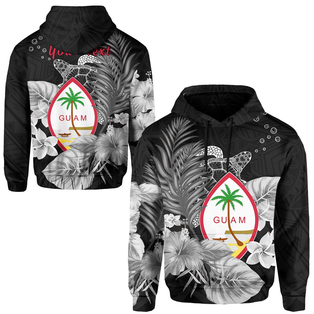 Custom Guam Seal Hoodie Polynesian Turtle with Flowers Version White LT13 - Wonder Print Shop