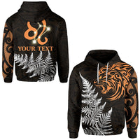 Custom Leo Zodiac Style Maori Hoodie Orange Lion LT13 - Wonder Print Shop