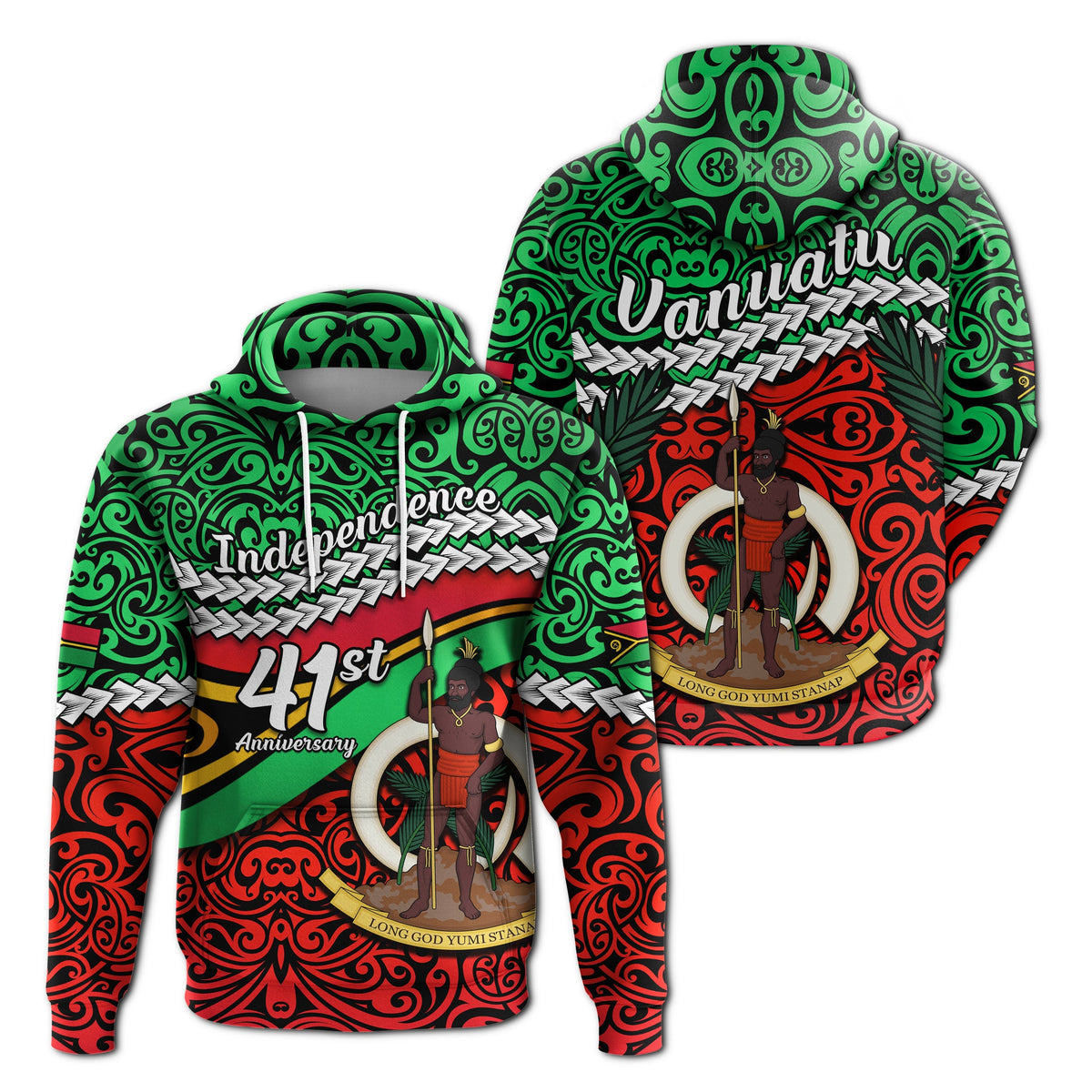 Vanuatu Independence Hoodie Happy Anniversary LT13 - Wonder Print Shop