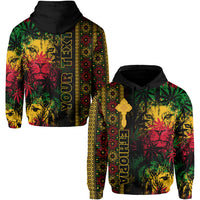 Custom Ethiopia Lion Reggae Hoodie Ethiopian Cross LT13 - Wonder Print Shop