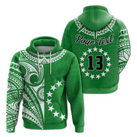 Custom Cook Islands Tatau Hoodie Symbolize Passion Stars Version Green LT13 - Wonder Print Shop