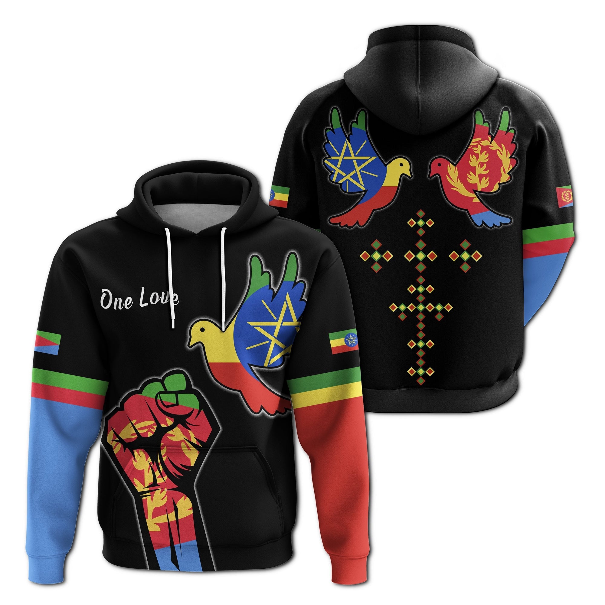 ethiopia-and-eritrea-hoodie-one-love