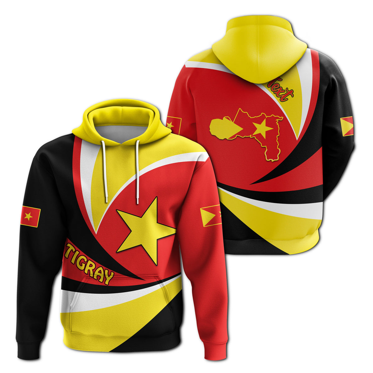 Custom Tigray Hoodie Style Color Flag LT13 - Wonder Print Shop