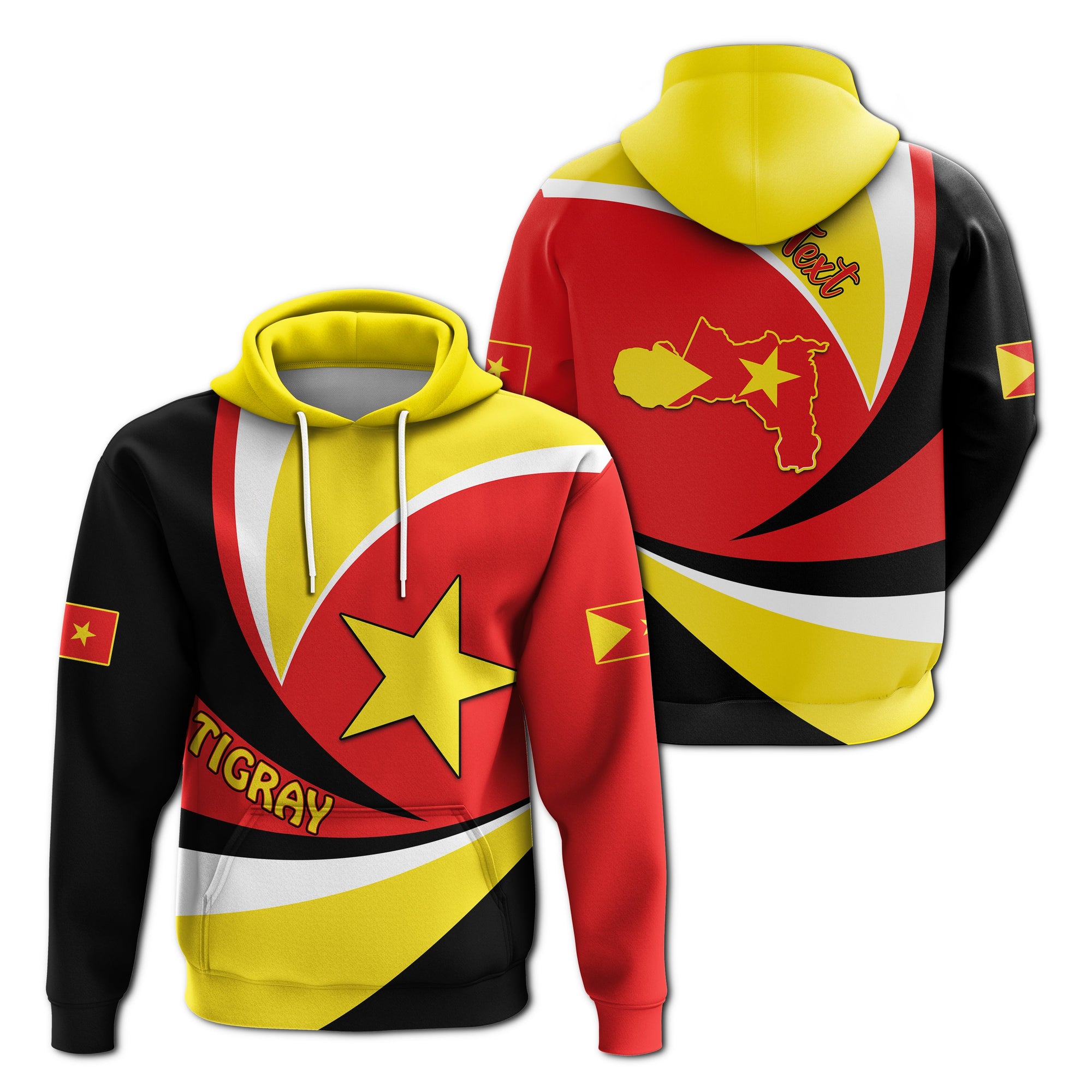 Custom Tigray Hoodie Style Color Flag LT13 - Wonder Print Shop