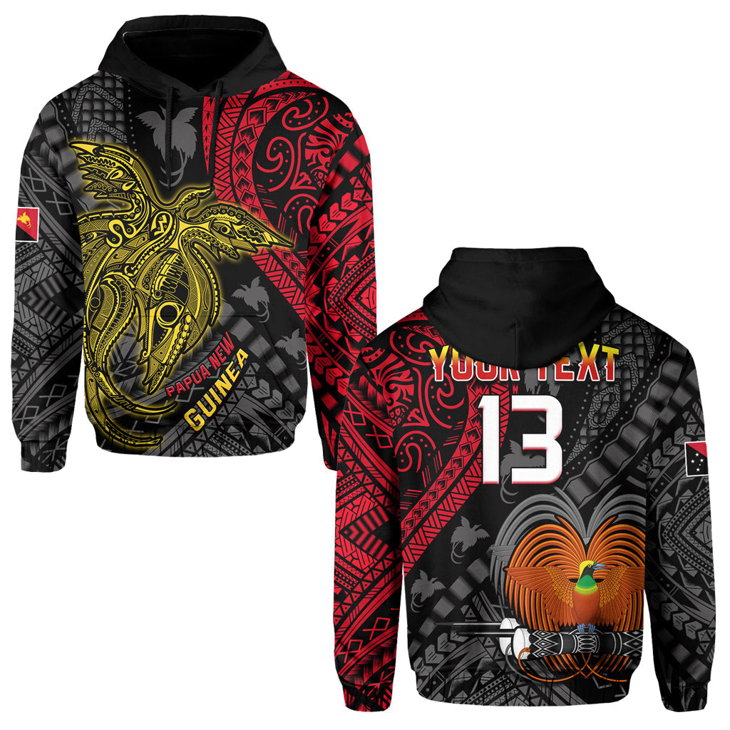 Custom Text and Number Papua New Guinea Hoodie Raggiana Birds Of Paradise Happy 47th Independence Day LT13 - Wonder Print Shop