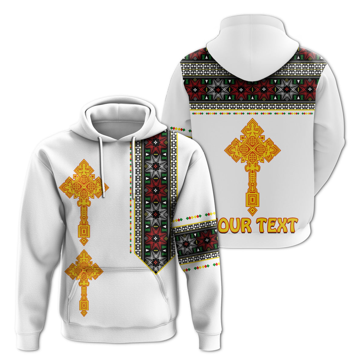 Custom Ethiopia Tibeb Hoodie Ethiopian Cross Fashion LT13 - Wonder Print Shop