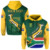 Custom South Africa Rugby Hoodie Springboks Champion Bokke African Pattern Go Bokke LT13 - Wonder Print Shop