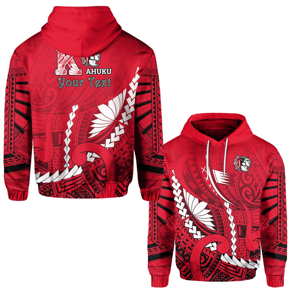 Custom Kahuku Hawaiian School Hoodie Enthusiasm Red Raiders LT13 - Wonder Print Shop