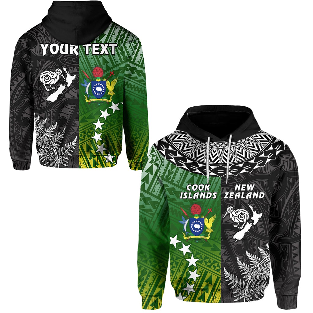 Custom Cook Islands New Zealand Hoodie Maori Pattern with Kiwi LT13 - Wonder Print Shop