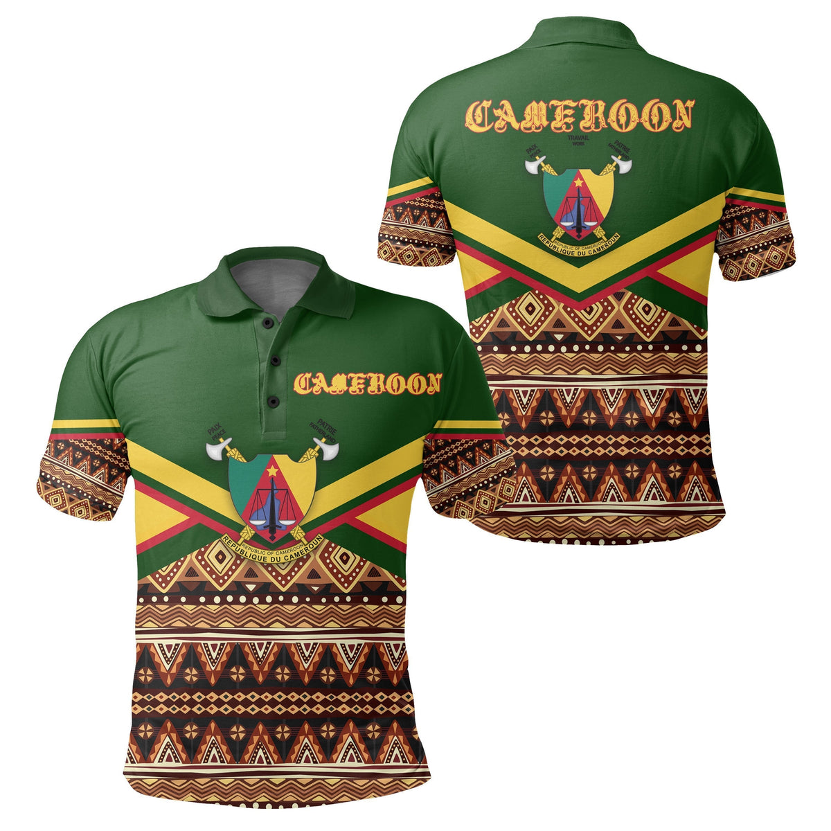 African Golf Shirts Cameroon Polo Shirt - Wonder Print Shop