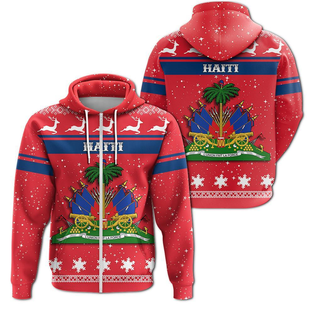 christmas-haiti-coat-of-arms-zip-hoodie
