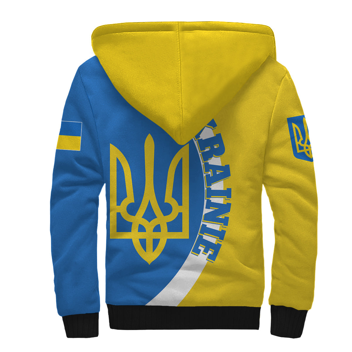 Ukraine Sherpa Hoodie Half Cirlce RLT7 - Wonder Print Shop