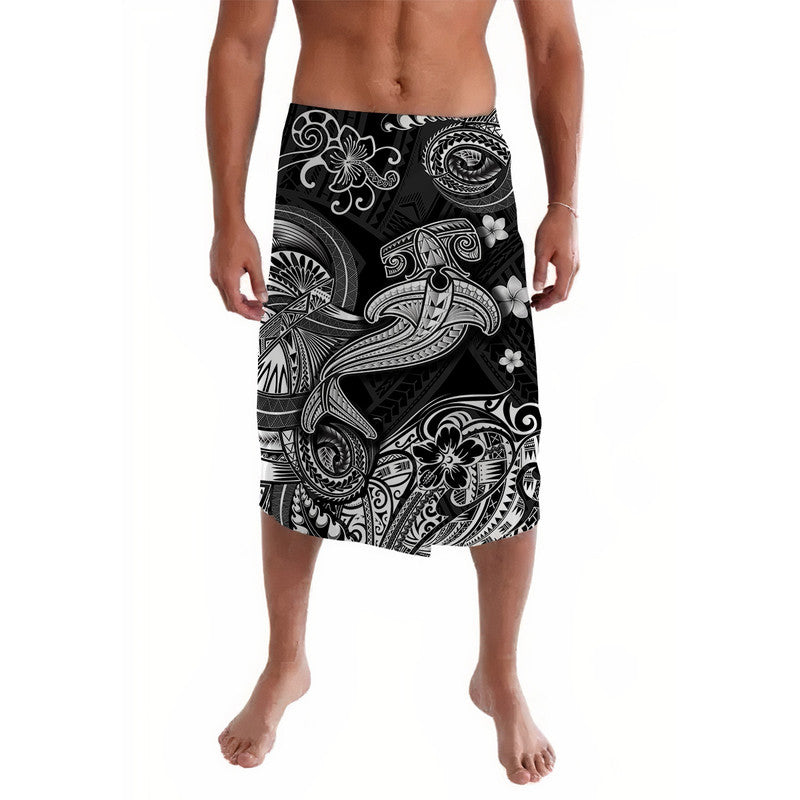 Hawaii Hammer Shark Polynesian Lavalava Unique Style - Black LT8 - Wonder Print Shop