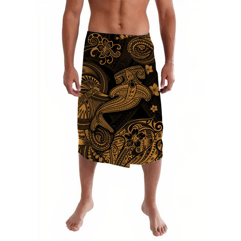 Hawaii Hammer Shark Polynesian Lavalava Unique Style - Gold LT8 - Wonder Print Shop