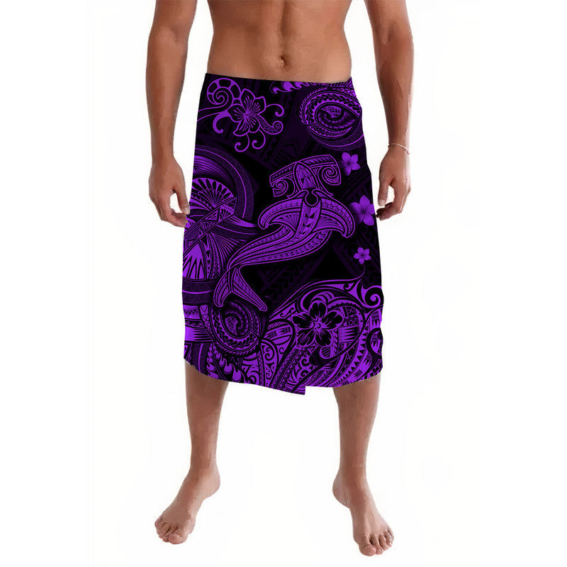 Hawaii Hammer Shark Polynesian Lavalava Unique Style - Purple LT8 - Wonder Print Shop