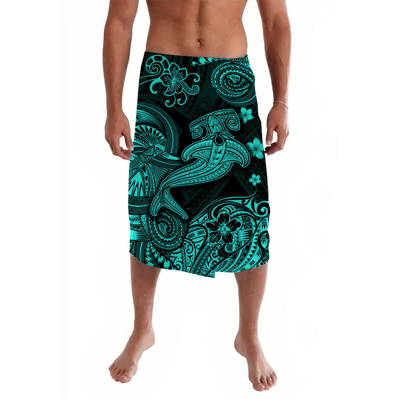Hawaii Hammer Shark Polynesian Lavalava Unique Style - Turquoise LT8 - Wonder Print Shop