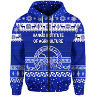 Custom Hango Institute of Agriculture Christmas Zip Hoodie Simple Style LT8 - Wonder Print Shop