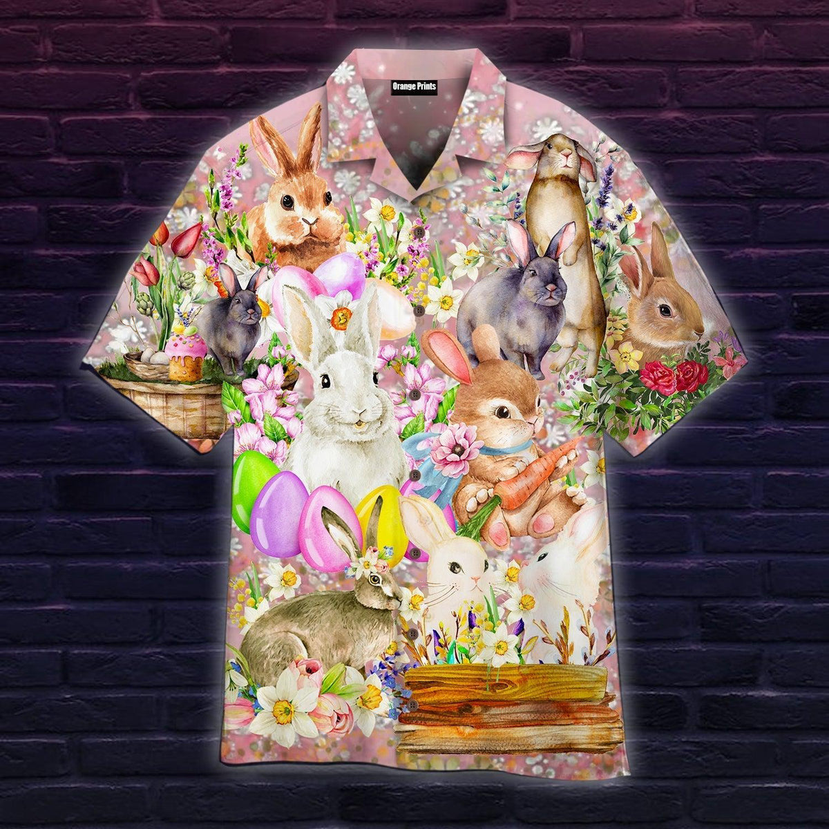 Happy Bunny Happy Easter Day Hawaiian Shirt - Wonder Print Shop