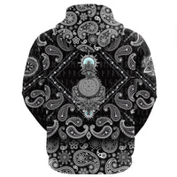 Viking Hoodie Hati Skoll with Bandana Paisley Style RLT12 - Wonder Print Shop