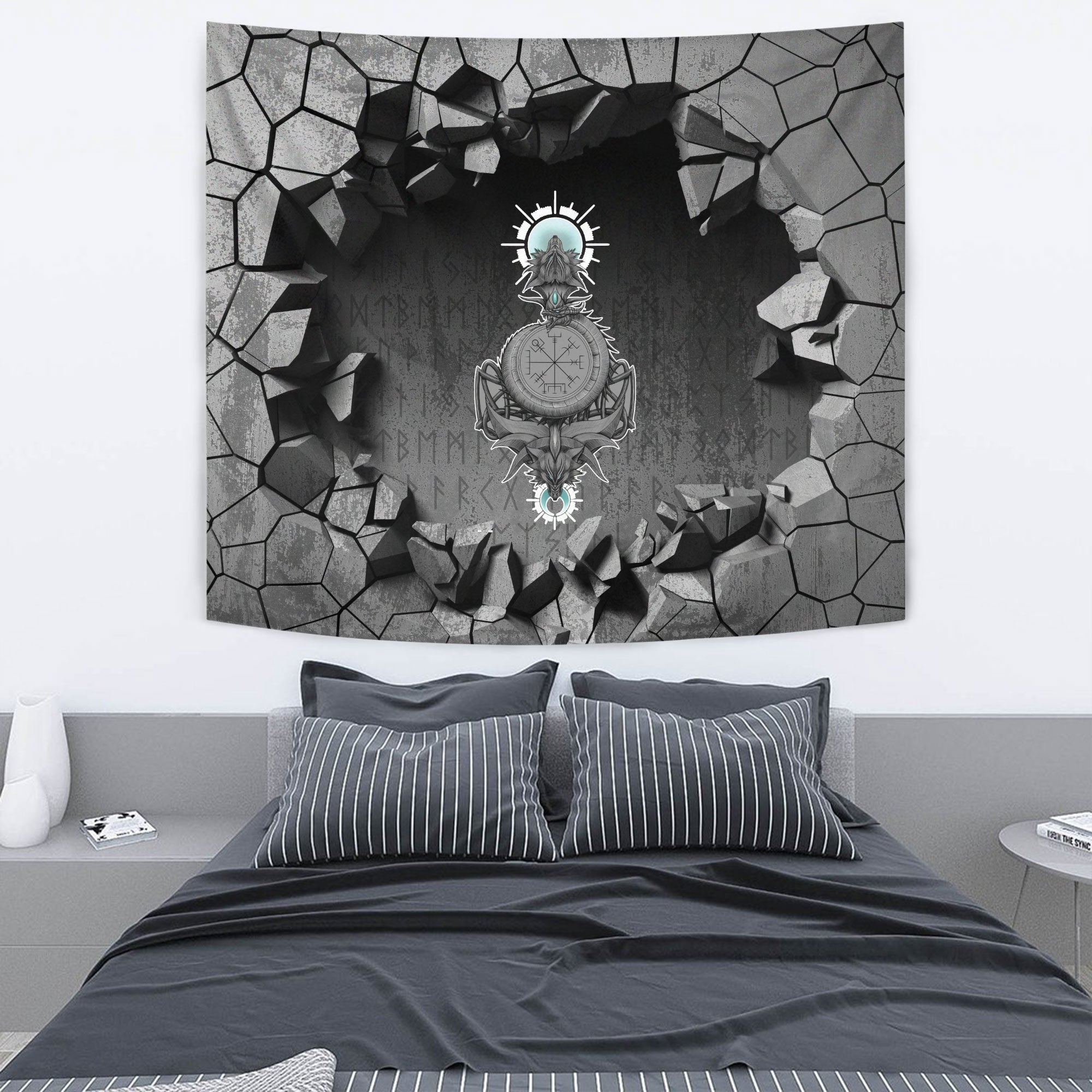 Viking Tapestry - Hand Holding The Hammer Of God Thor Tapestry RLT12 - Wonder Print Shop