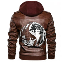 Viking Hati and Skoll Symbol Leather Jacket RLT12 - Wonder Print Shop